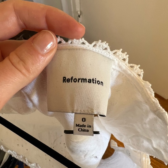 Reformation White Eyelet Blouse - Picture 5 of 5